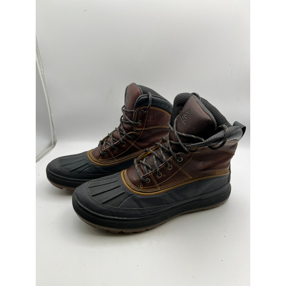 Nike ACG Woodside 2 High Brown Black Duck Boots 525393-770 Mens 9.5